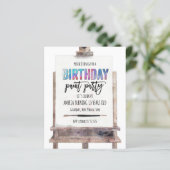 Papier Bright Colorée Easel Virtual Paint Party Anniversa (Debout devant)