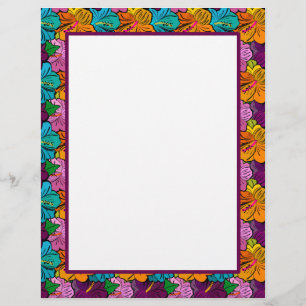 Papier Bright Hibiscus Frontière Stations