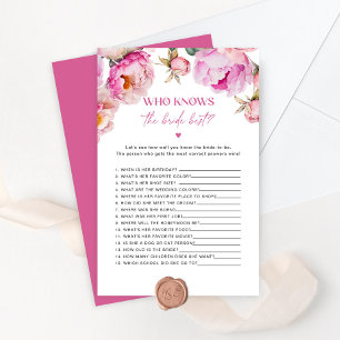 Papier Bright rose peony Qui connaît la mariée meilleur j