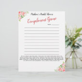 Papier Brise-glace à Fêtes des mariées florales 💕 5 mots (Debout devant)