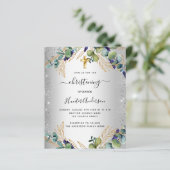 Papier Brising argent eucalyptus vert invitation (Debout devant)