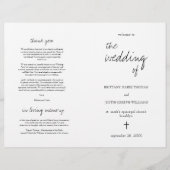 Papier Brittany Elegant Christian Folded Wedding Programm (Devant)