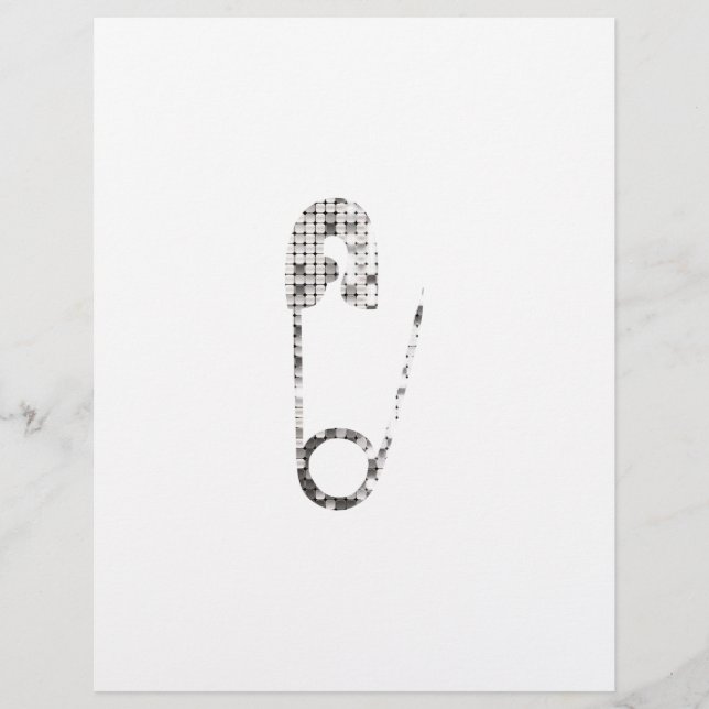 Papier broches de sécurité argent (Devant)