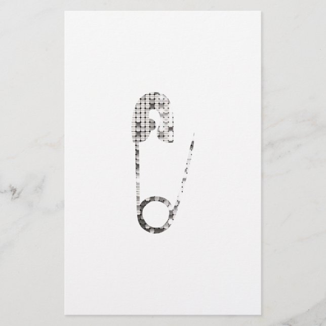 Papier broches de sécurité argent (Devant)