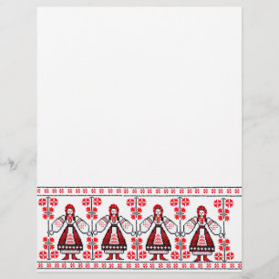 Papier Broderie ukrainienne traditionnelle filles ukraini