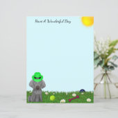 Papier Brooklyn Da Weimaraner personnalisé Jour de jeu (Debout devant)