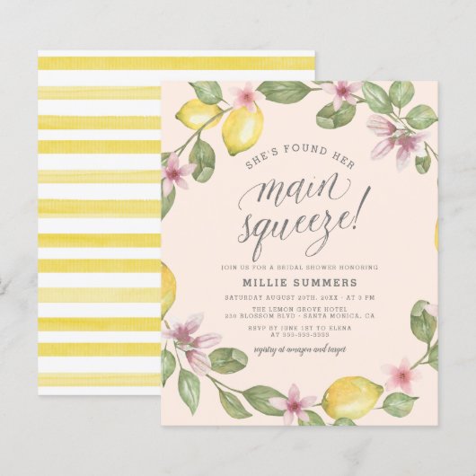 Papier Brouiller | Budget Lemon Main Squeeze Fête des mar (Devant / Derrière)