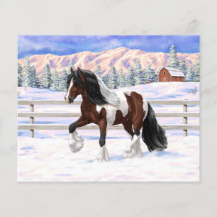 Papier Brown Bay Gypsy Vanner Draft Horse