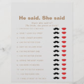 Papier Brown Il Dit Qu'Elle A Dit Fête des mariées Game (Devant)