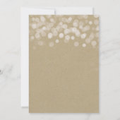 Papier Brown Invitations de mariage rustique simpl (Dos)