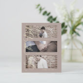 Papier Brown pas cher tendance moderne 3 photos Mariages  (Debout devant)