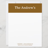 Papier Brown Plain Simple Stationary Paper (Devant)