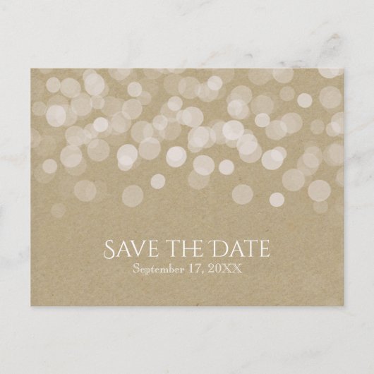 Papier Brun Simple Faire-Part Mariage Rustique (Devant)