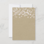 Papier Brun Simple Réponse Mariage Rustique (Dos)