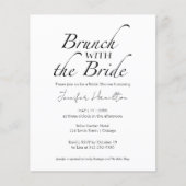 Papier Brunch avec la mariée Fête des mariées noire et bl (Devant)