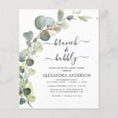 Papier Brunch & Bubbly Fête des mariées Photo Invitation (Devant)