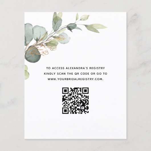 Papier Brunch & Bubbly Fête des mariées QR Code Invitatio (Dos)