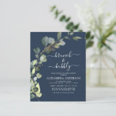 Papier Brunch & Bubbly Fête des mariées QR Code Invitatio (Debout devant)