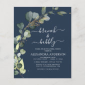 Papier Brunch & Bubbly Fête des mariées QR Code Invitatio (Devant)