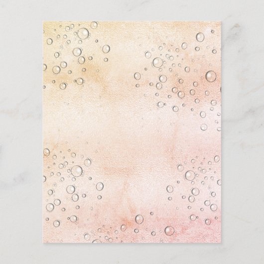 Papier Brunch Bubbly rose mariée pampas herbe invitation (Dos)