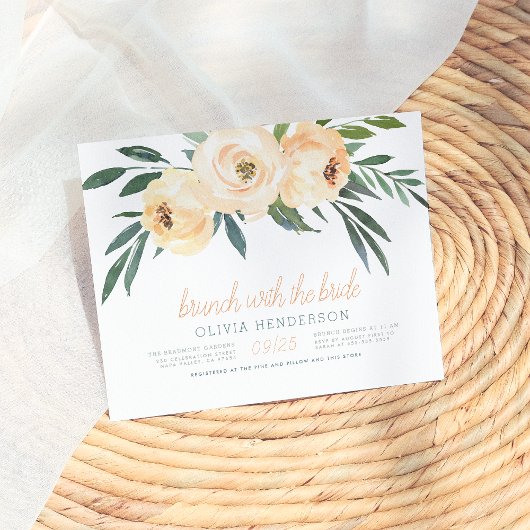 Papier Brunch Budget Avec La Fête des mariées Florale Mar