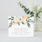 Papier Brunch Budget Avec La Fête des mariées Florale Mar (Debout devant)