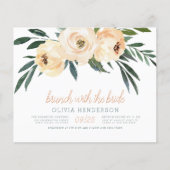 Papier Brunch Budget Avec La Fête des mariées Florale Mar (Devant)