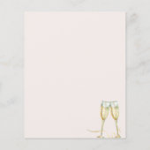 Papier Brunch budget et invitation à la douche à bulle (Dos)