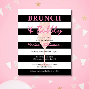Papier Brunch économique et Champagne rose pailleté