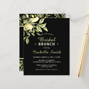 Papier Brunch nuptial Budget Citrons noirs verdure