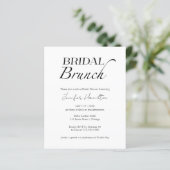 Papier Brunch nuptial | Fête des mariées noire et blanche (Debout devant)