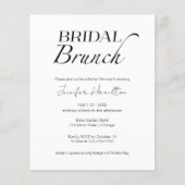 Papier Brunch nuptial | Fête des mariées noire et blanche (Devant)