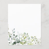 Papier Brunch nuptial vert Invitation budgétaire (Dos)