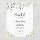 Papier Brunch nuptial vert Invitation budgétaire (Devant)