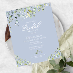 Papier Brunch nuptial vert Invitation budgétaire