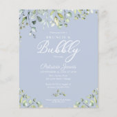 Papier Brunch Vert Et Invitations Bubbly Budget (Devant)