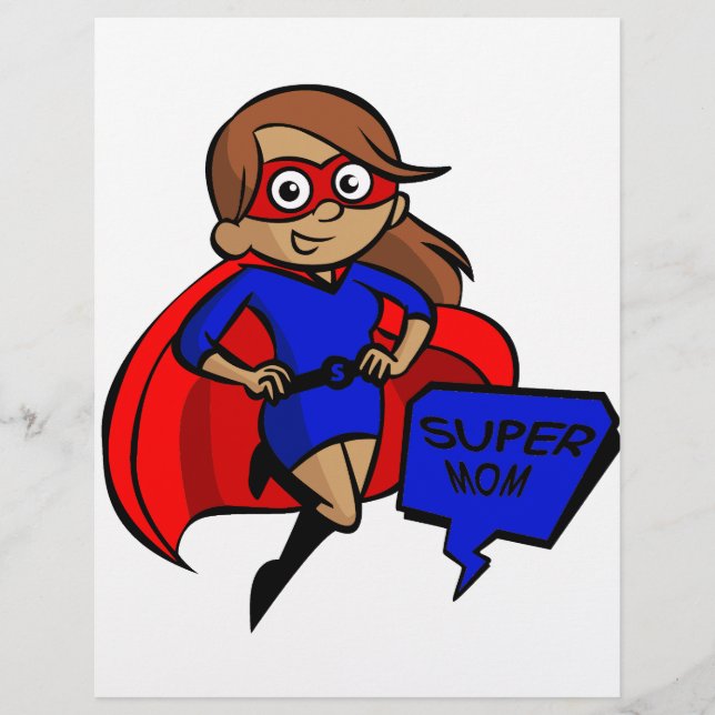 Papier brunette super maman (Devant)
