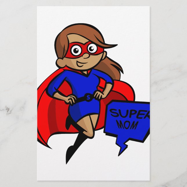 Papier brunette super maman (Devant)