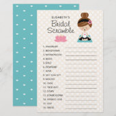 Papier Brunette Yoga Fête des mariées Scramble Jeu (Devant / Derrière)