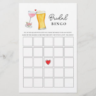 Papier Bubbles et Brew Couple's Shower Bingo jeux
