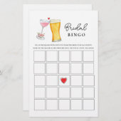 Papier Bubbles et Brew Couple's Shower Bingo jeux (Devant / Derrière)
