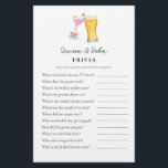 Papier Bubbles et Brew Couple's Shower Trivia jeux<br><div class="desc">Bubbles & Brew thème Bridal / couples douche Trivia jeu avec aquarelle illustration de champagne & bière. . Personnalisez le dos de la carte avec le nom du couple et la date de la douche.</div>