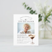 Papier BUDGET 100e anniversaire Photo Martini Invitation (Debout devant)