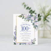 Papier Budget 100e anniversaire Surprise Party Invitation (Debout devant)