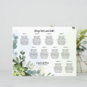Papier BUDGET 10 Tableau Mariage Places de siège Vert (Debout devant)