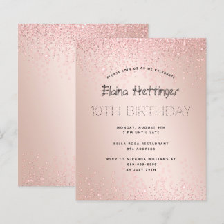 Papier Budget 10E année Anniversaire Parties scintillant