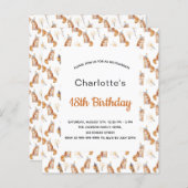 Papier Budget 18e anniversaire chats blanc doré (Devant / Derrière)