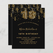 Papier Budget 18e anniversaire de la fête léopard d'or no (Devant / Derrière)