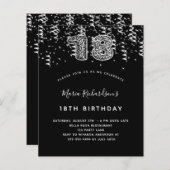 Papier Budget 18e anniversaire fêté léopard d'argent noir (Devant / Derrière)