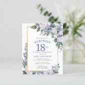 Papier Budget 18e anniversaire Invitation à une fête surp (Debout devant)